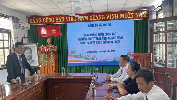Lãnh đạo Đảng ủy xã Đặng Thùy Trâm dự Đại hội Đại biểu Đảng bộ xã  An Lão: Tăng cường kết nối, hợp tác giữa các địa phương giáp ranh